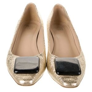 Maryam Nassir Zadeh Cecil Pumps EU 38.5 / US 7.5 gold black low heel shoes MNZ